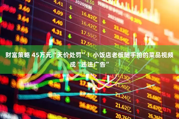 财富策略 45万元“天价处罚”！小饭店老板随手拍的菜品视频成“违法广告”